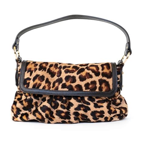 fendi cheetah print calf hair baguette|fendi baguette silver.